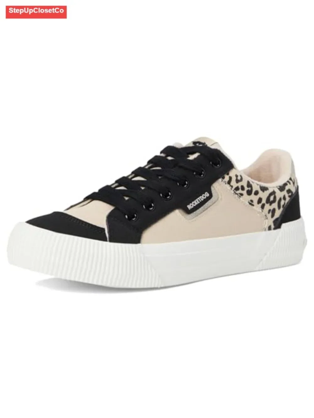 Women's Platform Sneakers, PU Suede Leopard, Plush Foam Insole, 1.3 Inch Heel